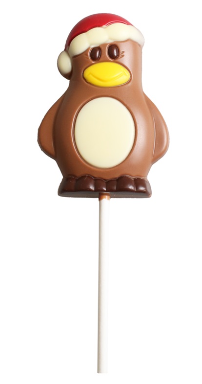 Schokoladen-Weihnachts-Lollie "X-Mas Pinguin" 