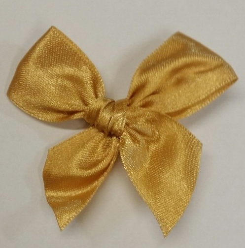 Klippschleife Satin groß gold 