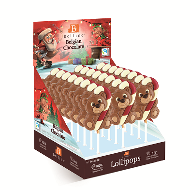 Schokoladen-Lollie Weihnachtsbär "Raphael"