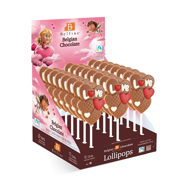 Schokoladen-Lollie  " Love " verpackt 