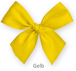 Klippschleife Satin groß gelb