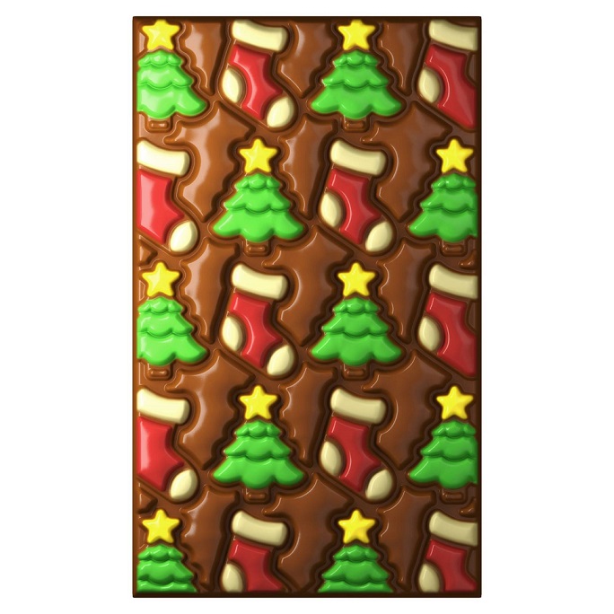 Schokoladen-Tafel "W-Baum + W-Socken" 
