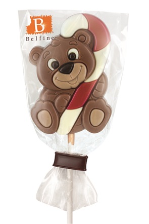 Schokoladen-Lollie Weihnachtsbär "Raphael"