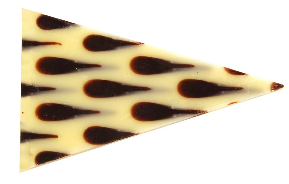 Schokoladen Dekor Carrara Lacrima Dreieck