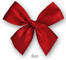 Klippschleife Satin groß rot