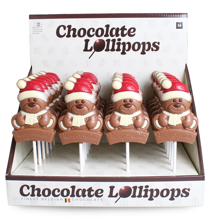 Schokoladen-Weihnachts-Lollie "X-Mas Bär" 