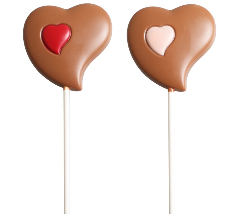 Schokoladen Lollie Valentin Herz